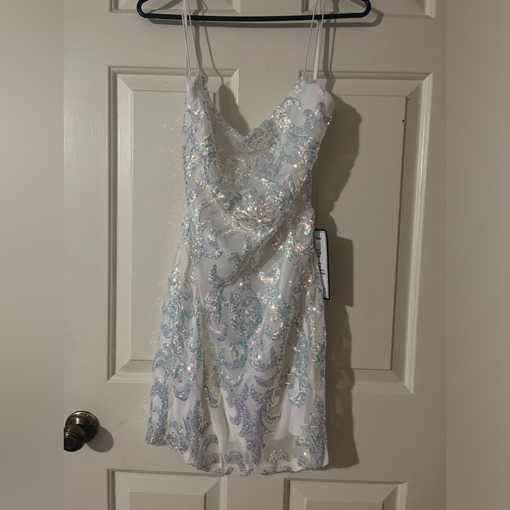 White sparkle dress